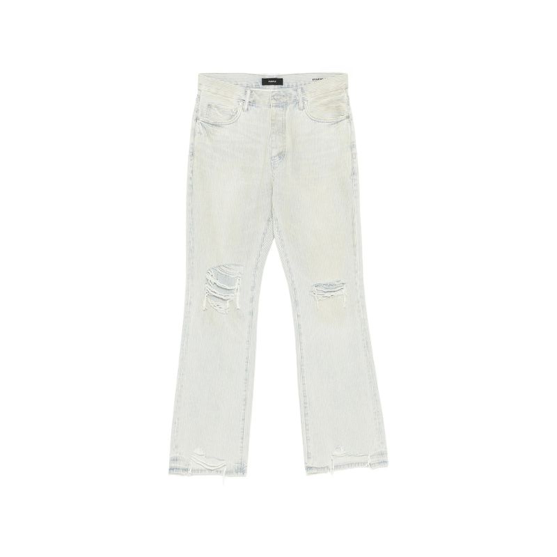 Purple Brand White Denim  Bootcut Jeans Men